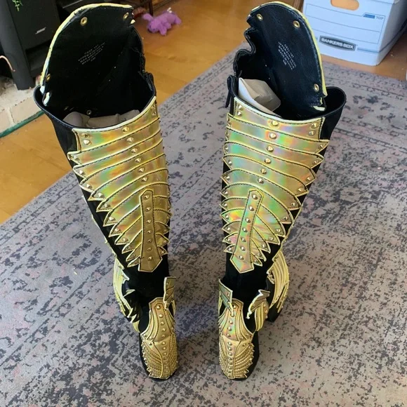 Last pair! New Dolls Kill Wrath of Goddess Knee Boots - Picture 7 of 11